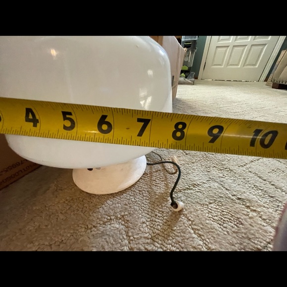 Vintage Milk Glass Mushroom Ceiling Light Fixture Shade - Picture 8 of 8